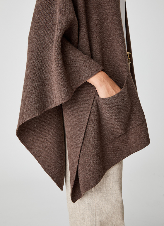 Strick Cardigan 1/2 Arm Hardwood Frontansicht