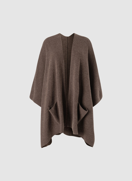 Strick Cardigan 1/2 Arm Hardwood Frontansicht