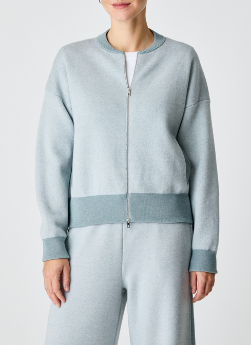 Strickjacke Zip 1/1 Arm width=
