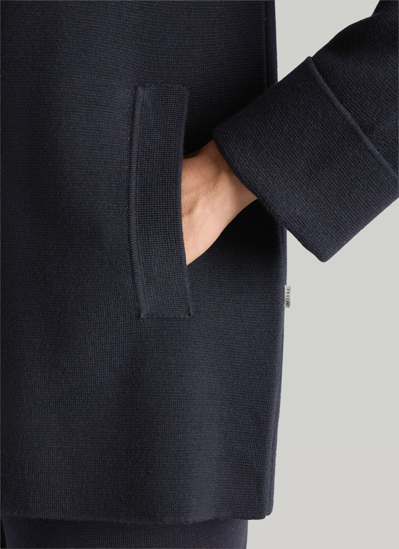 Strickjacke 1/1 Arm Navy Frontansicht