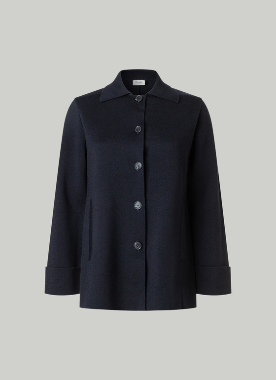Strickjacke 1/1 Arm Navy Frontansicht