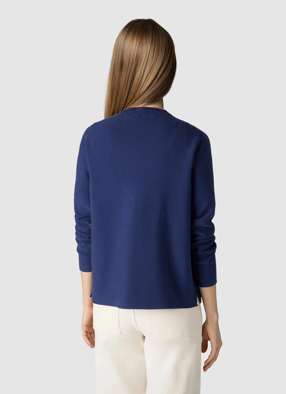 Strick Cardigan 1/1 Arm Midnight Sail Frontansicht