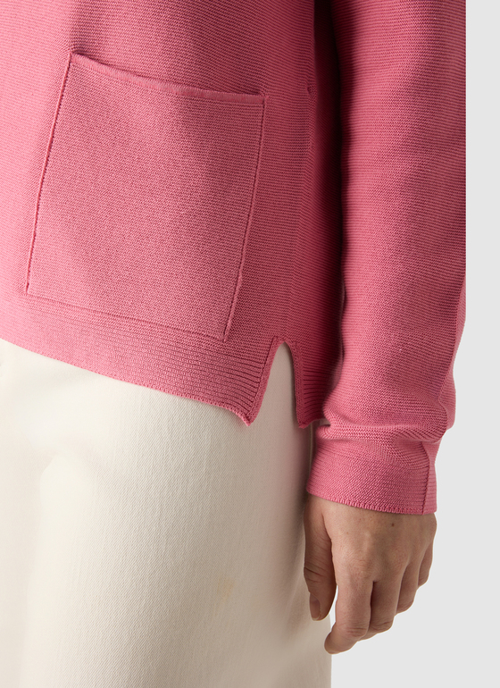 Strick Cardigan 1/1 Arm Chateau Rose Frontansicht