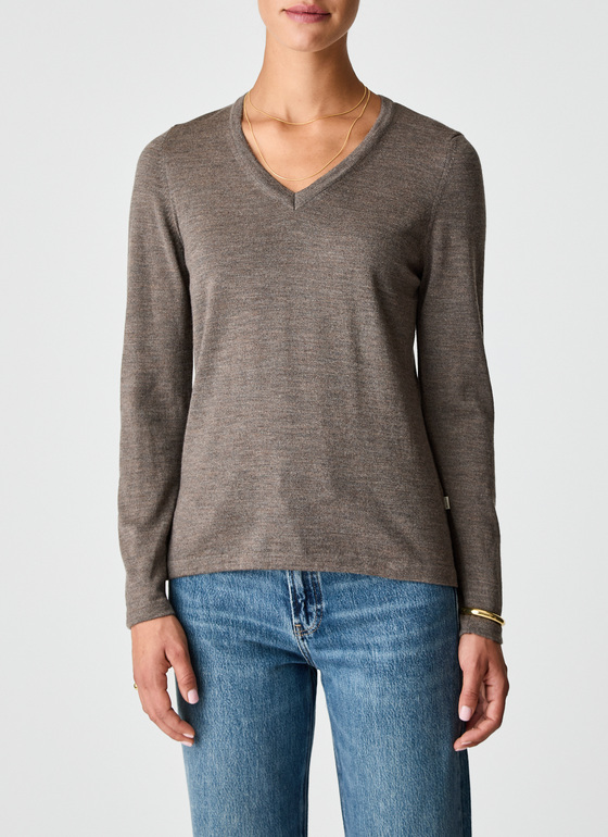 Pullover V-Ausschnitt 1/1 Arm Hardwood Frontansicht