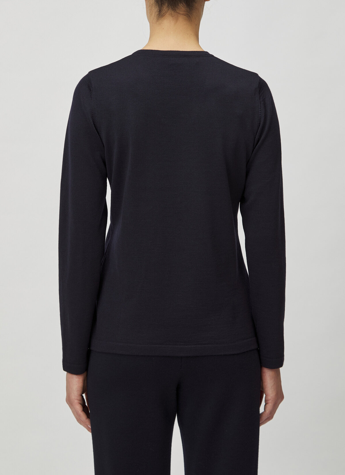 Pullover V-Ausschnitt 1/1 Arm, Navy Rückansicht