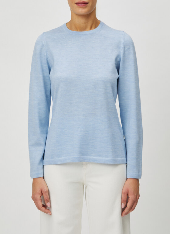 Pullover Rundhals 1/1 Arm Blue Fountain Frontansicht