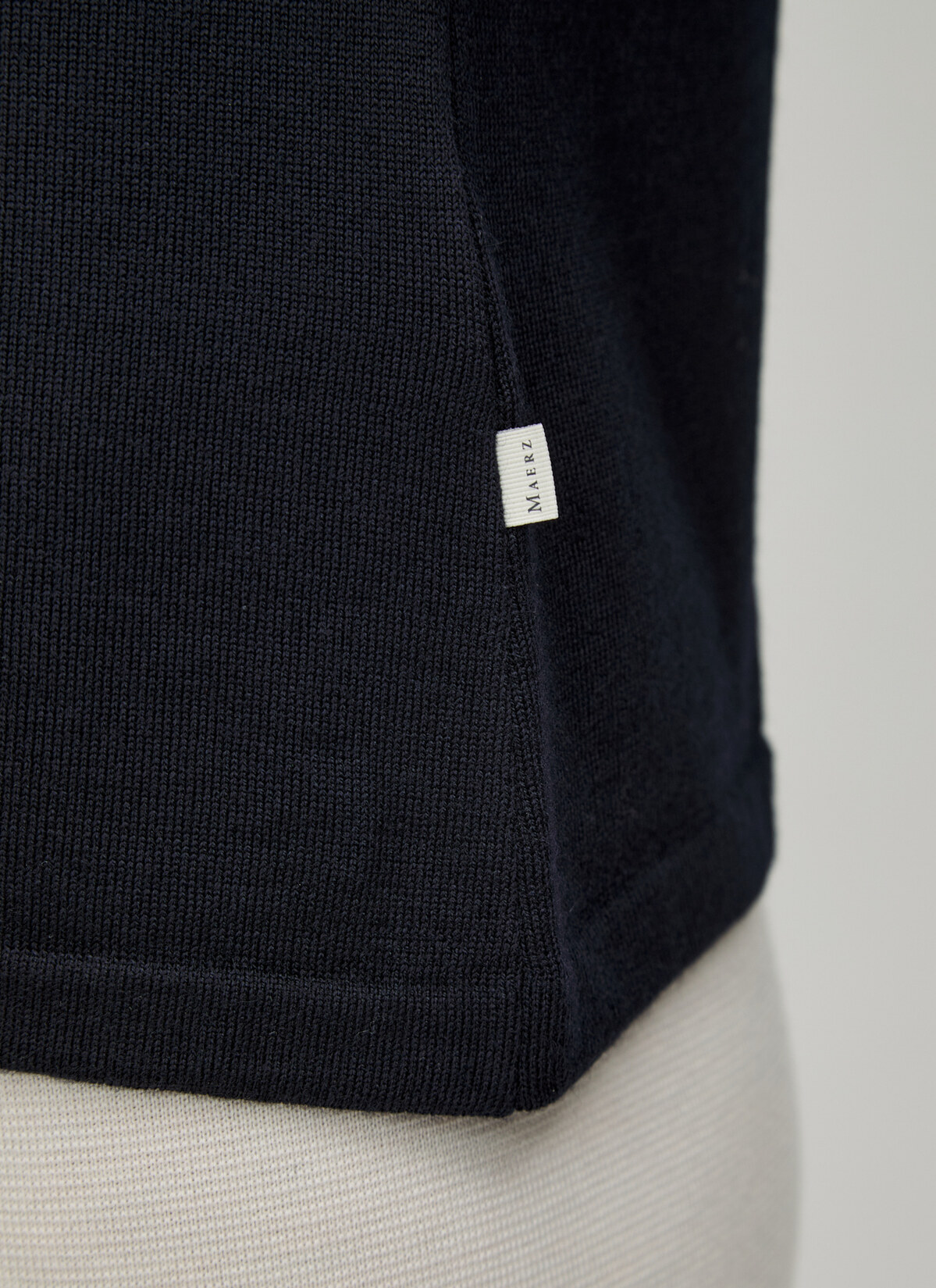 Pullover Rundhals 1/1 Arm, Navy Detailansicht 1