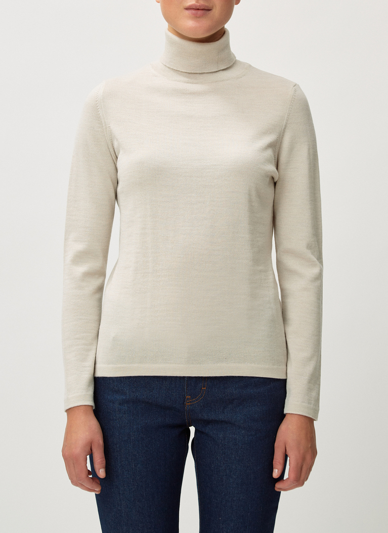Pullover Rollkragen 1/1 Arm, Powder Detailansicht 1