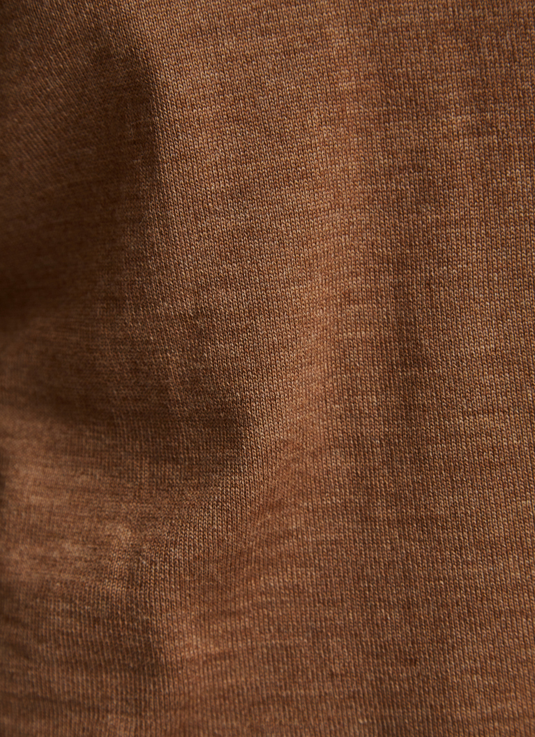 Pullover Rollkragen 1/1 Arm, Salty Caramel Detailansicht 2
