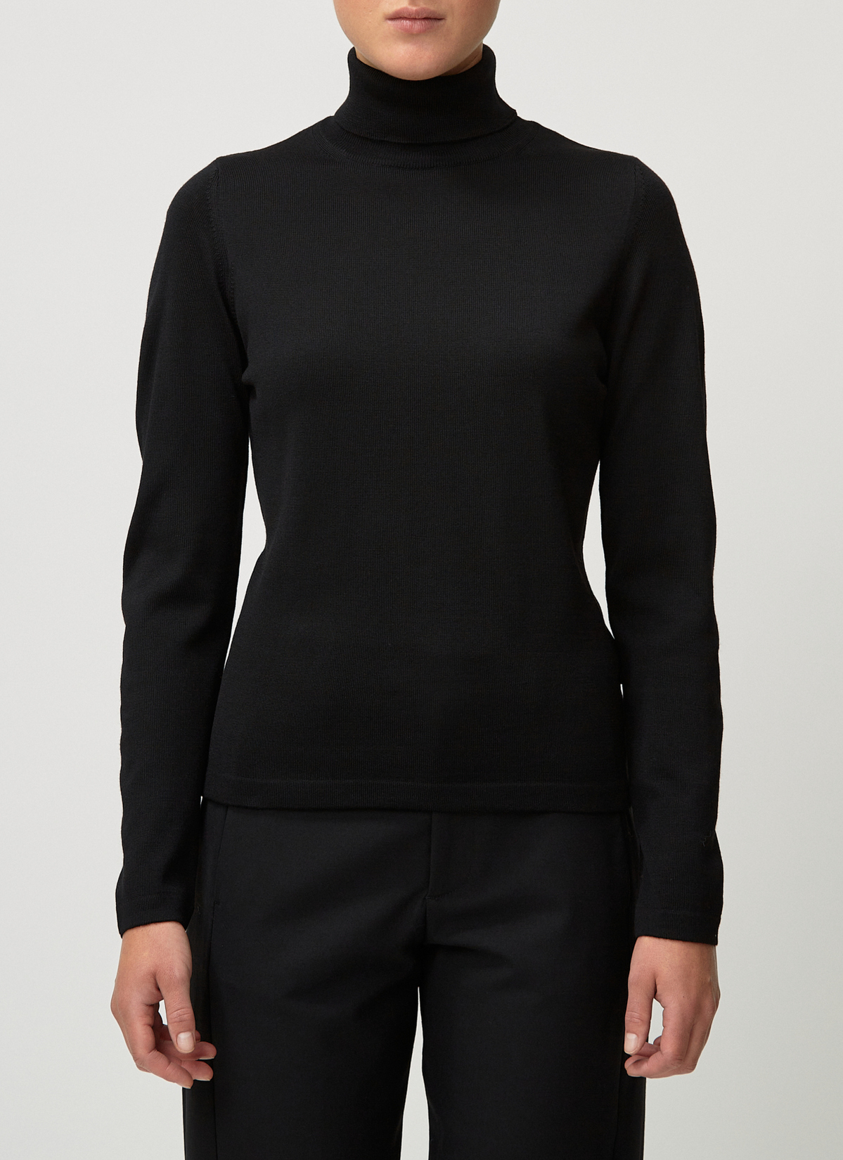 Pullover Rollkragen 1/1 Arm, Black Detailansicht 1