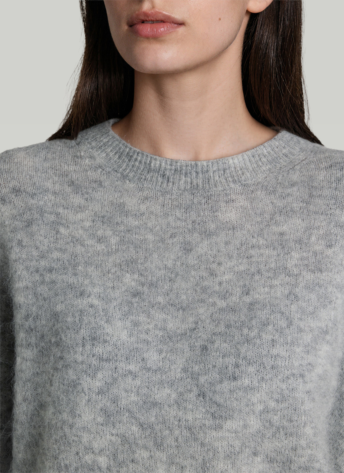 Pullover Rundhals 1/1 Arm, Autumn Mist Detailansicht 1