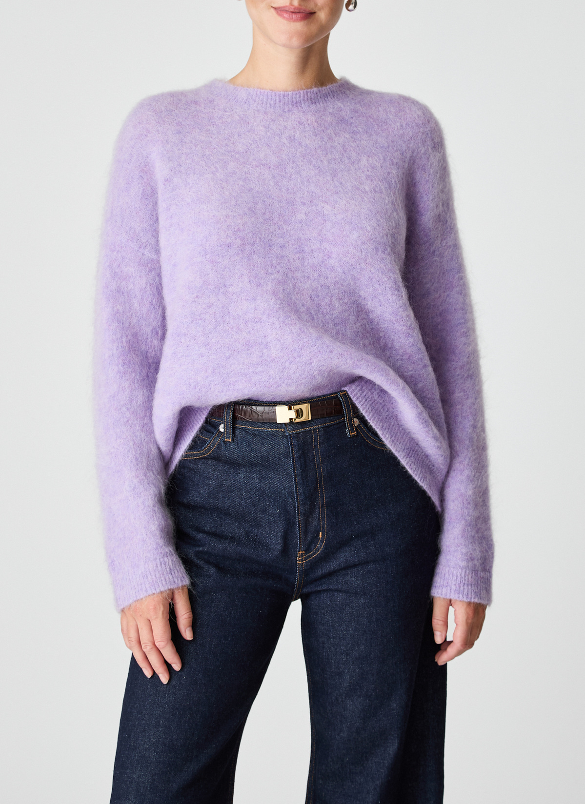 Pullover Rundhals 1/1 Arm, Frosted Lavender Frontansicht