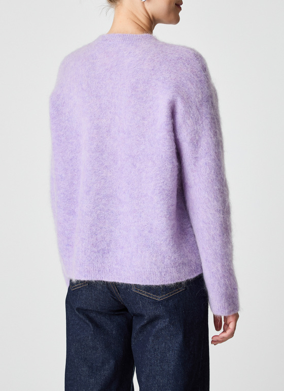 Pullover Rundhals 1/1 Arm Frosted Lavender Frontansicht