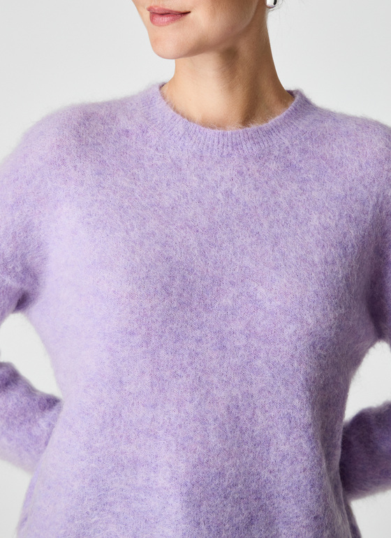 Pullover Rundhals 1/1 Arm Frosted Lavender Frontansicht