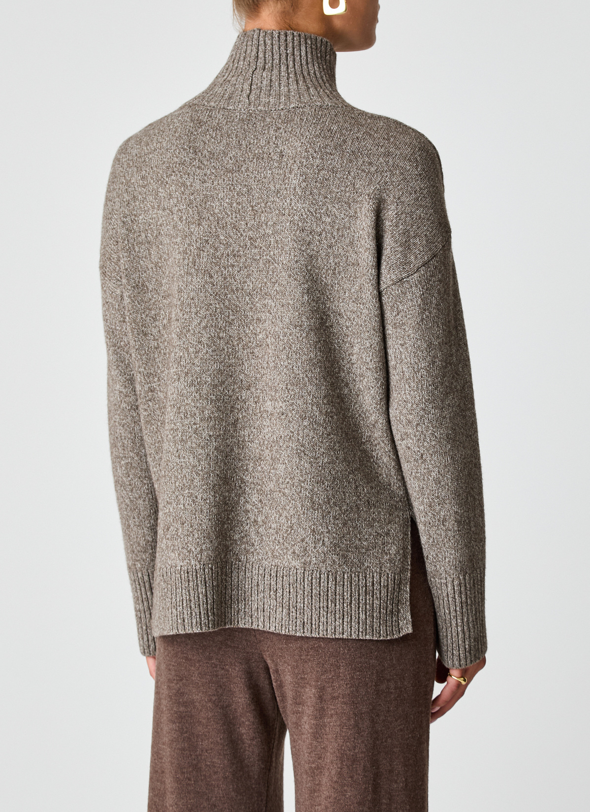 Pullover Stehkragen 1/1 Arm, Twig Rückansicht