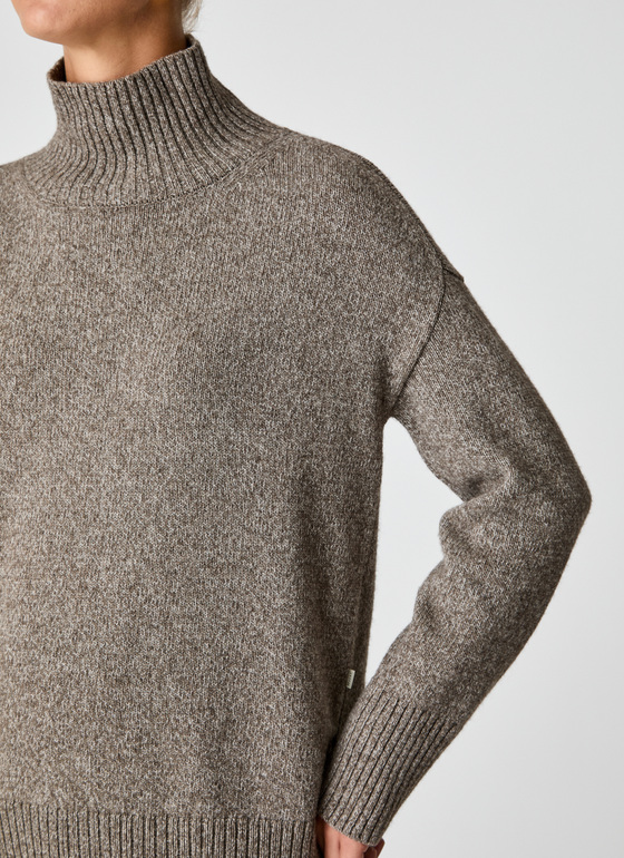 Pullover Stehkragen 1/1 Arm Twig Frontansicht
