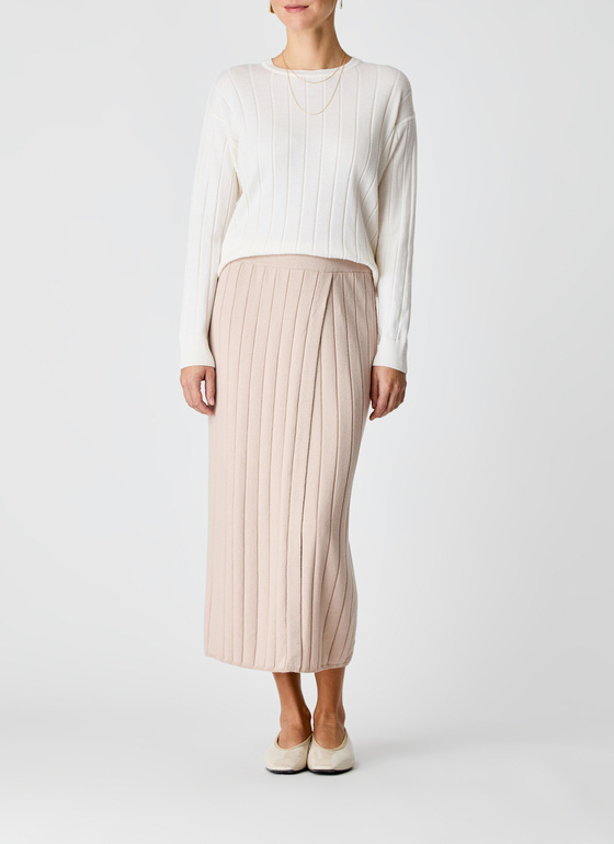 Pullover Rundhals 1/1 Arm Vanilla Ice Frontansicht