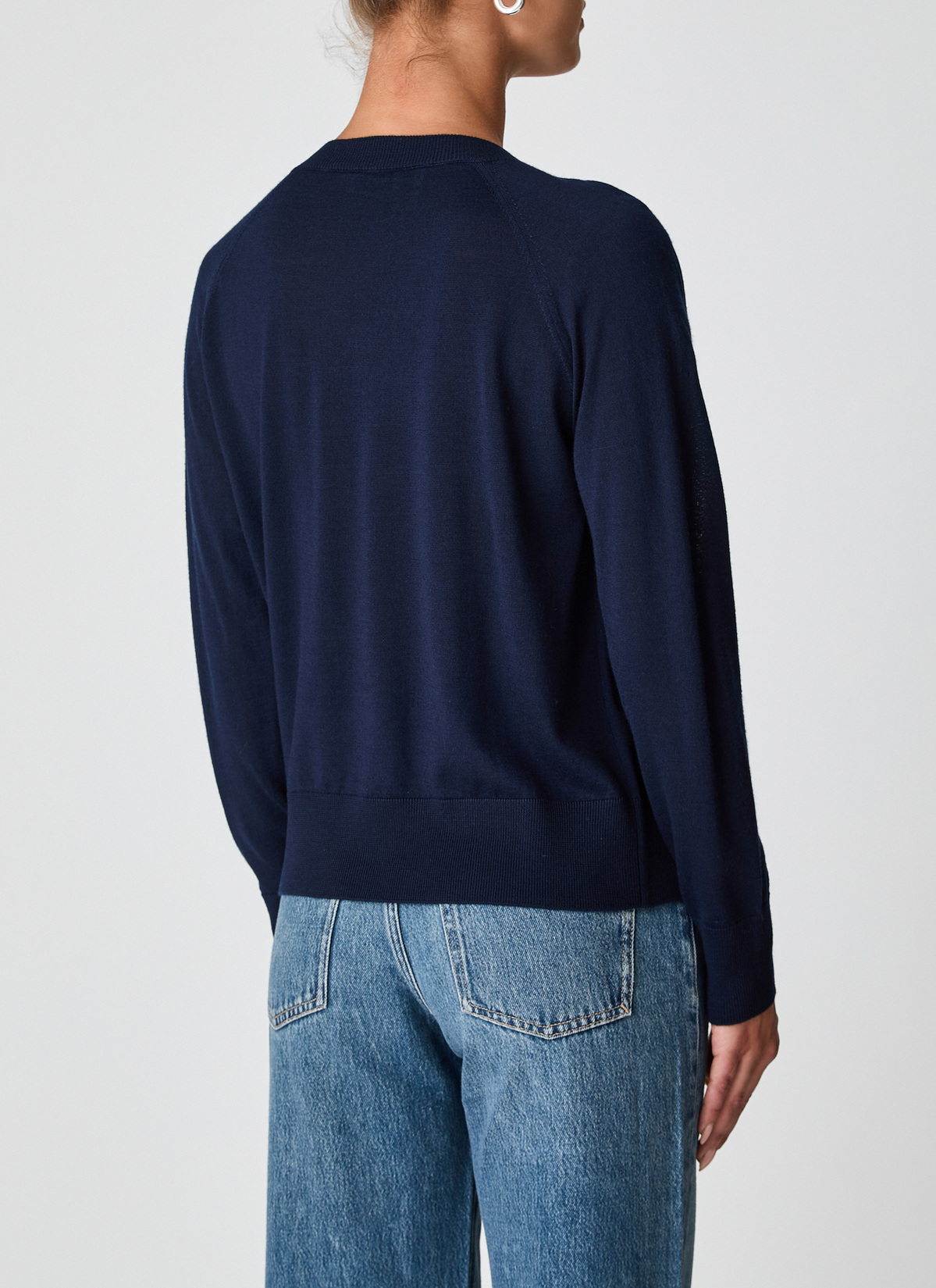 Pullover V-Ausschnitt 1/1 Arm, Bright Night Rückansicht