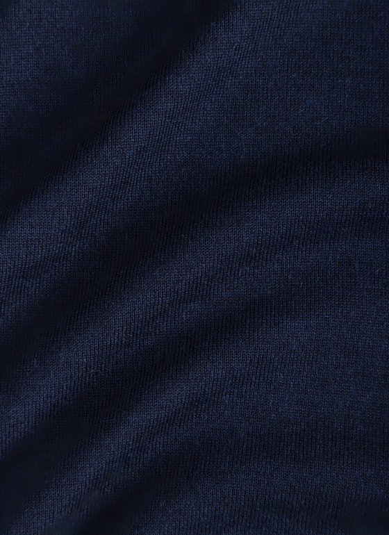 Pullover Rundhals 1/1 Arm Dark Denim Frontansicht