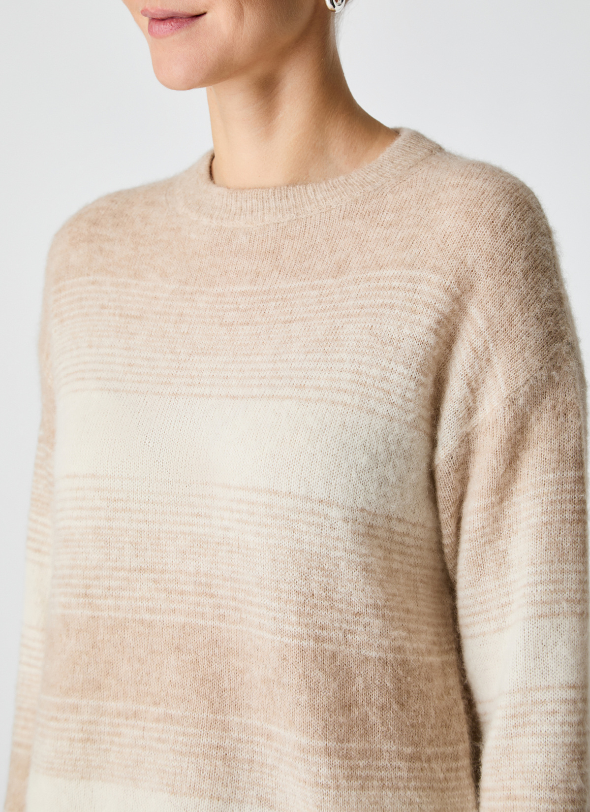 Pullover V-Ausschnitt 1/1 Arm, Sand Detailansicht 2