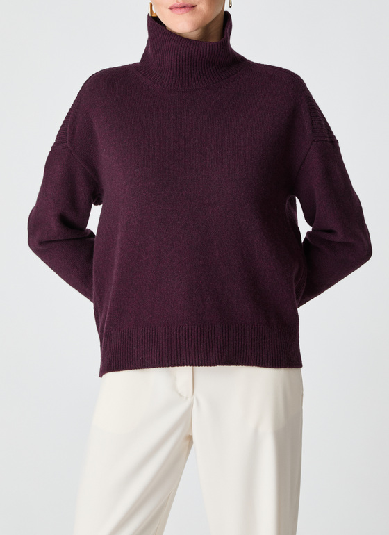 Pullover Stehkragen 1/1 Arm Oxid Red Frontansicht