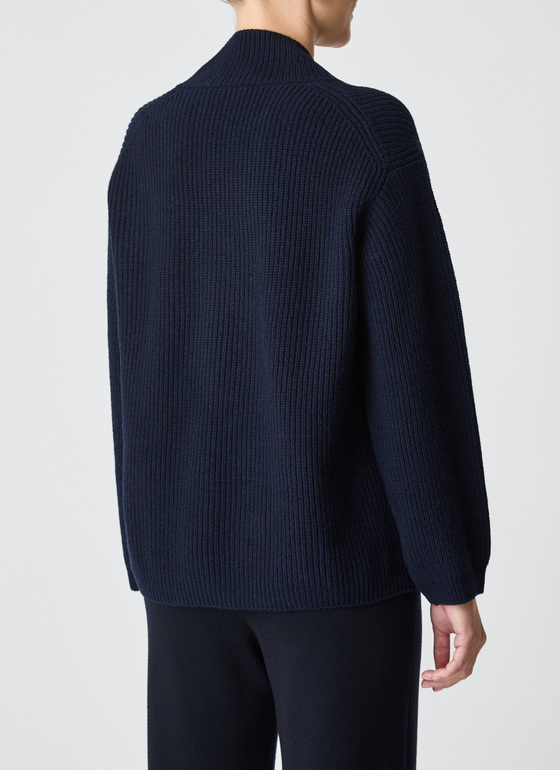 Pullover V-Ausschnitt 1/1 Arm Navy Frontansicht