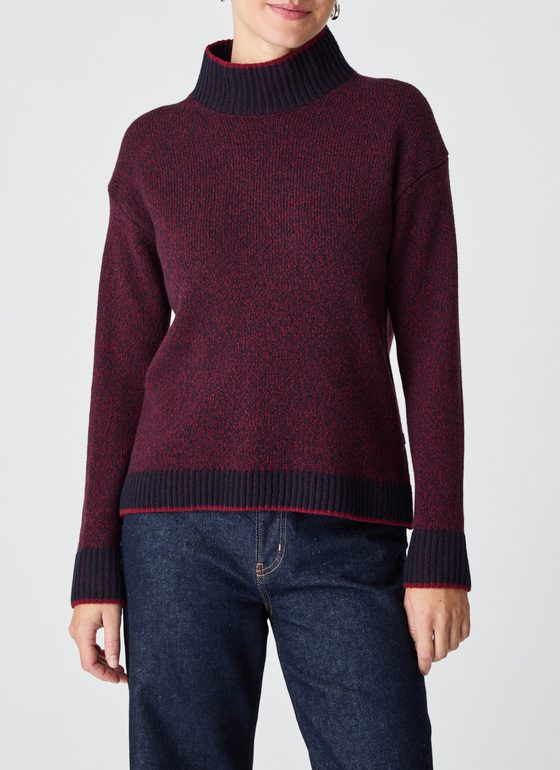 Pullover Stehkragen 1/1 Arm Oxid Red Frontansicht