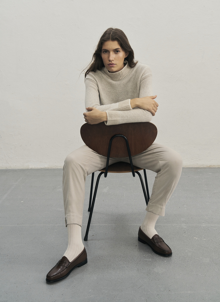 StehkragenpulloverGravel Path Frontansicht