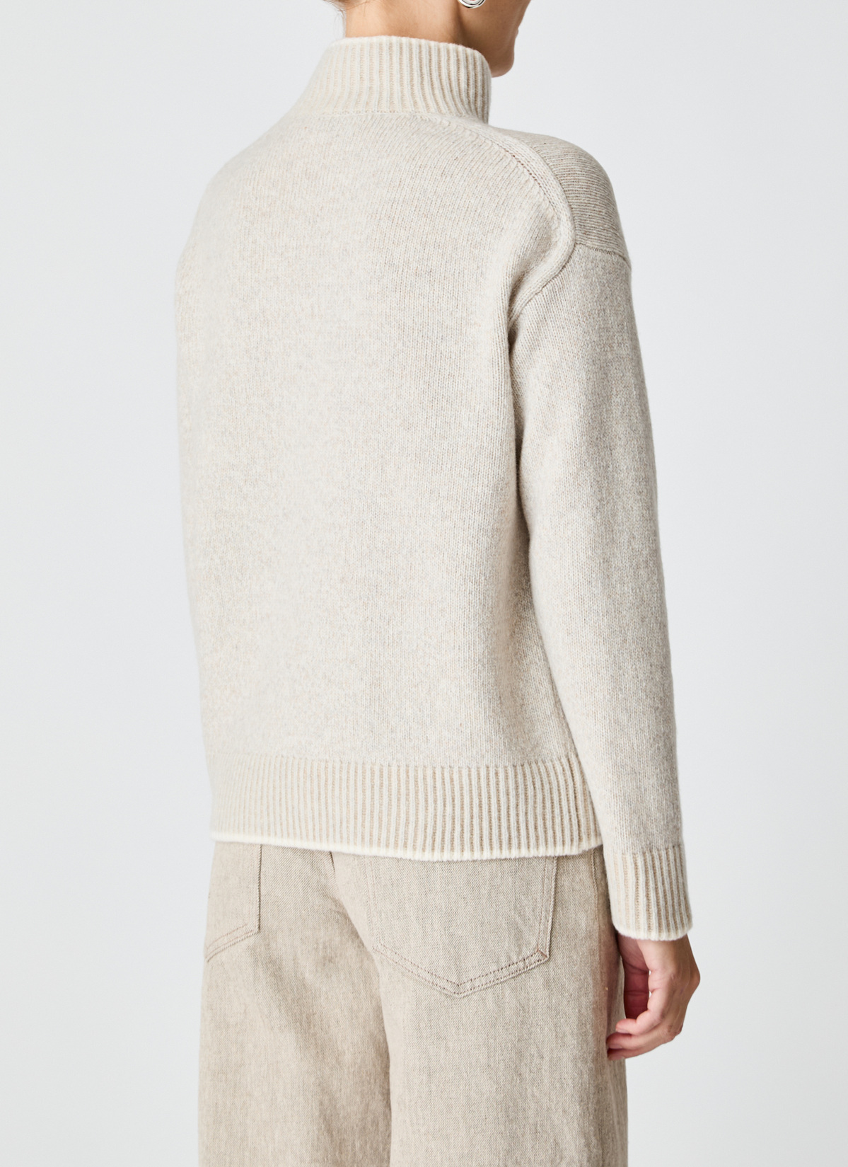Pullover Stehkragen 1/1 Arm, Gravel Path Rückansicht