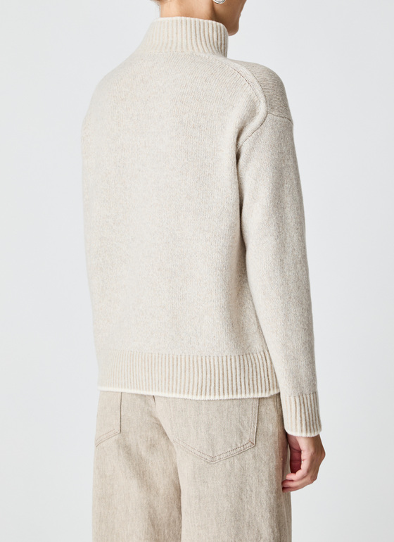 Pullover Stehkragen 1/1 Arm Gravel Path Frontansicht