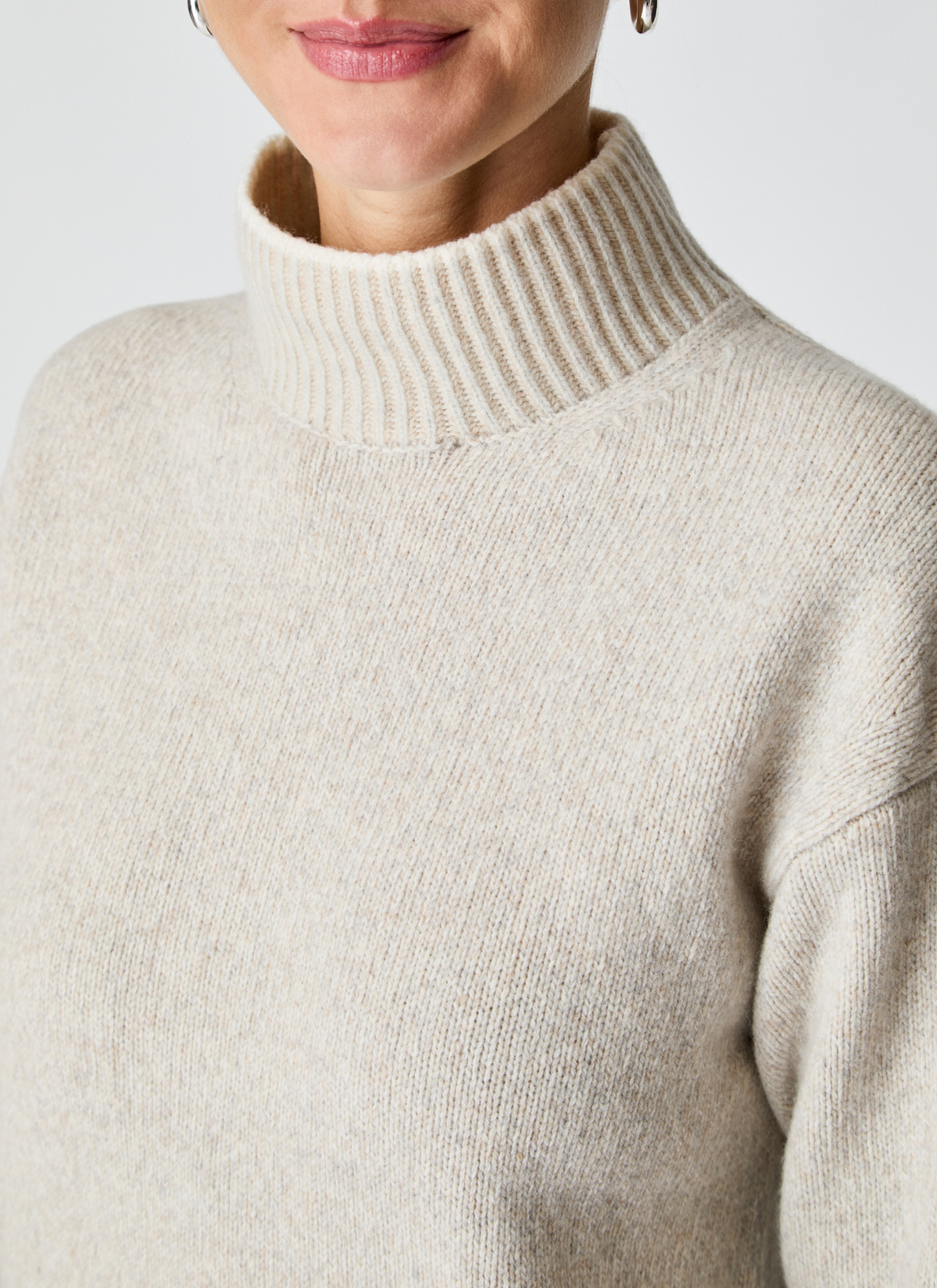 Pullover Stehkragen 1/1 Arm, Gravel Path Detailansicht 2