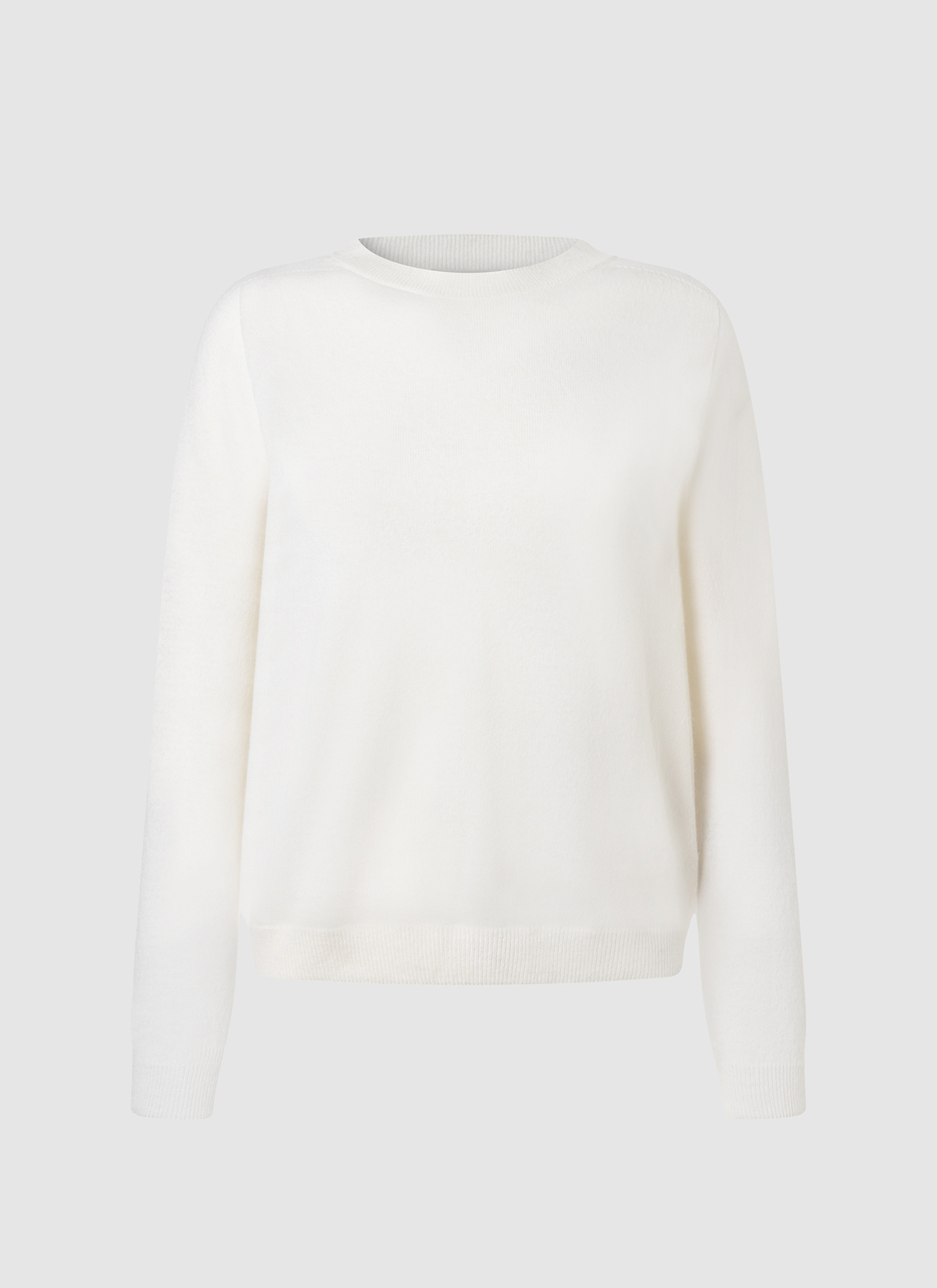 Pullover Rundhals 1/1 Arm, New White 