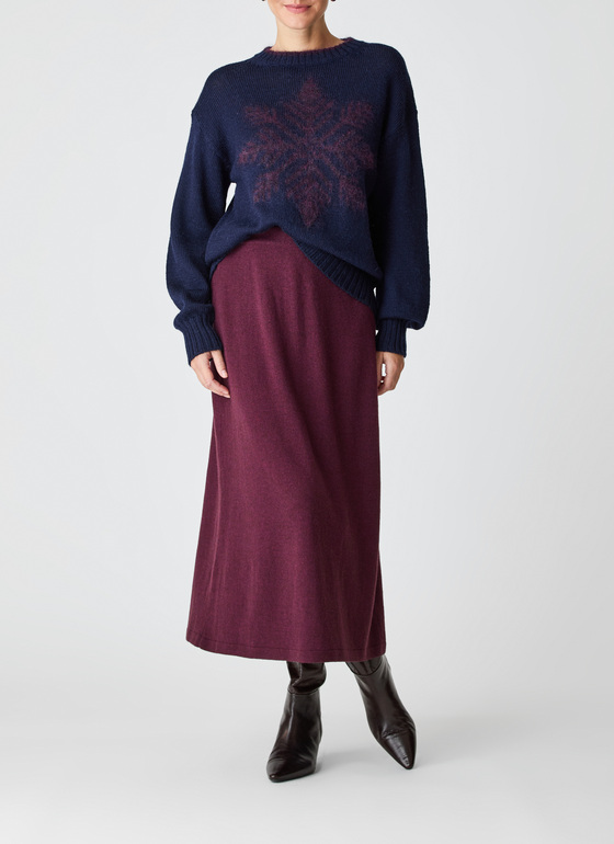 Pullover Rundhals 1/1 Arm Navy Frontansicht