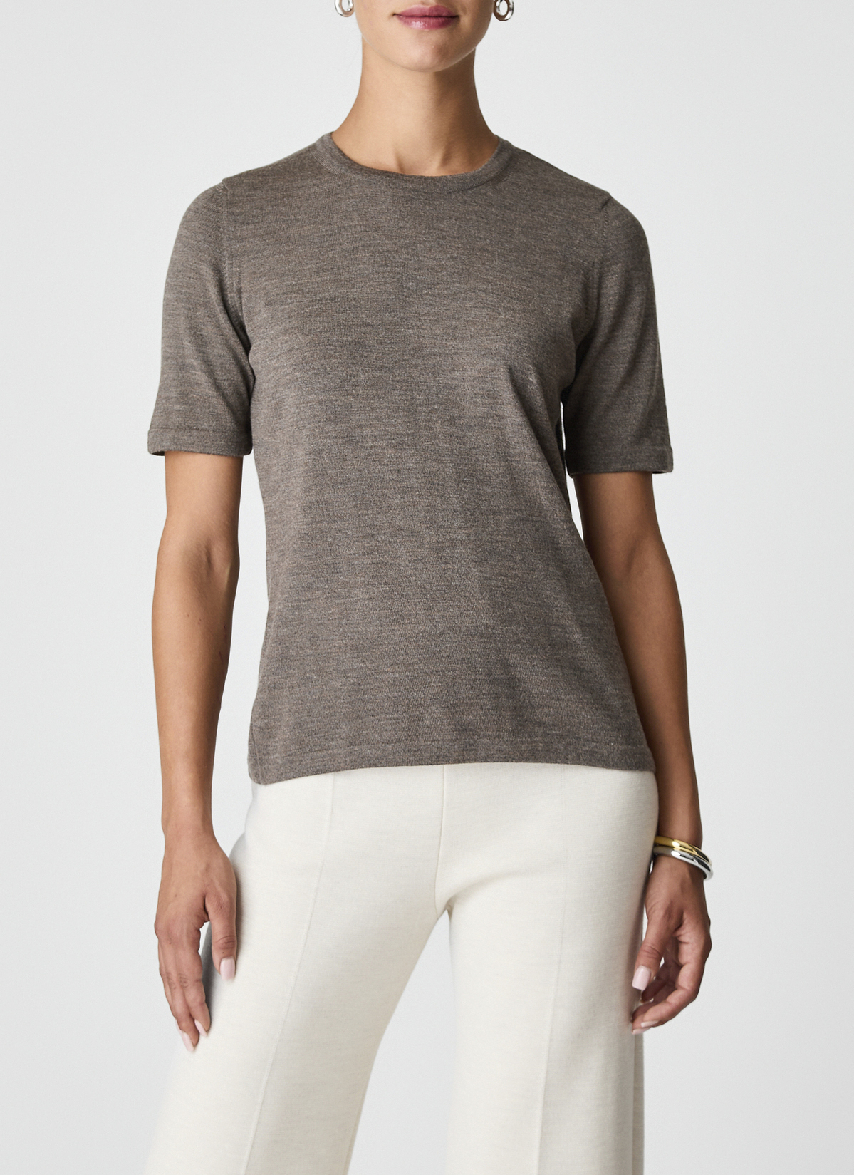 Pullover Rundhals, Hardwood Frontansicht