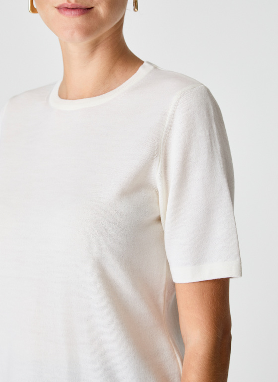 Pullover Rundhals Off White Frontansicht