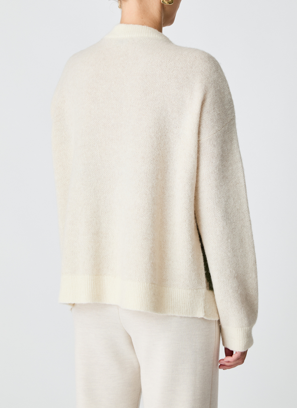 Pullover Rundhals 1/1 Arm, New White Detailansicht 1