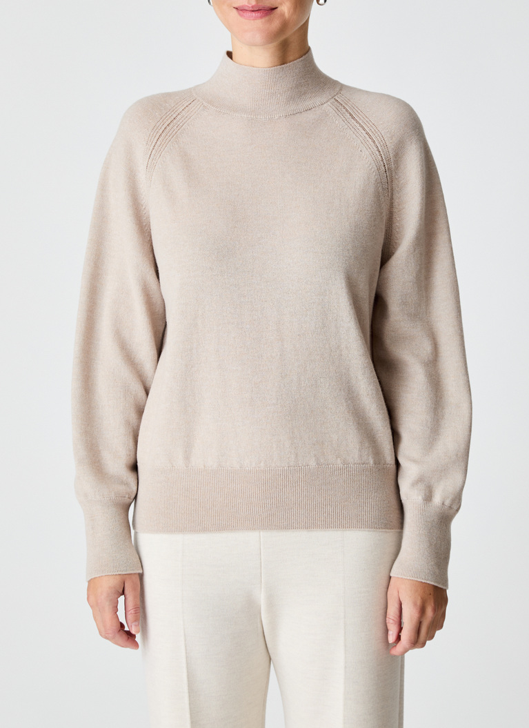 Damen Pullover RundhalsBritish Tea Frontansicht