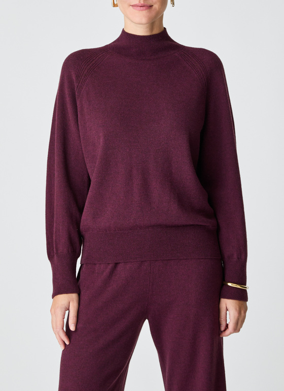 Pullover Stehkragen 1/1 Arm Oxid Red Frontansicht