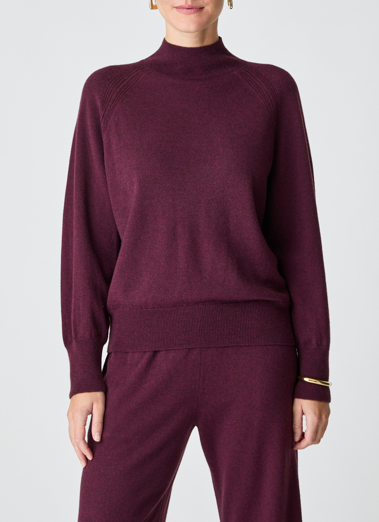 Damen Pullover RundhalsOxid Red Frontansicht