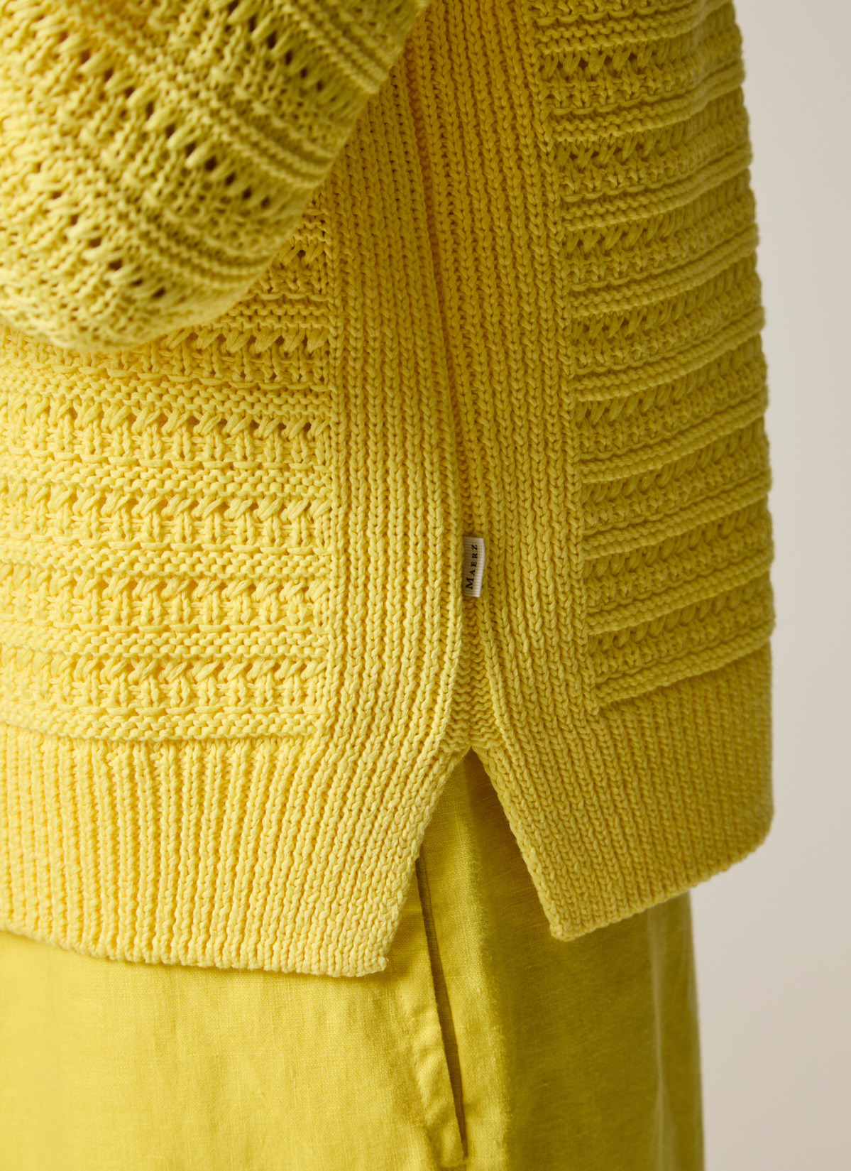 Pullover Rundhals 1/1 Arm, Lemon Zest Detailansicht 1