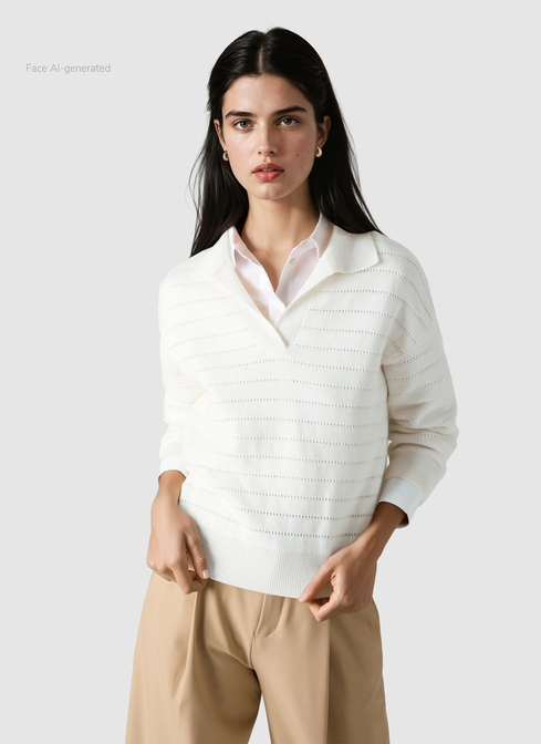 Pullover Polo 1/2 Arm width=