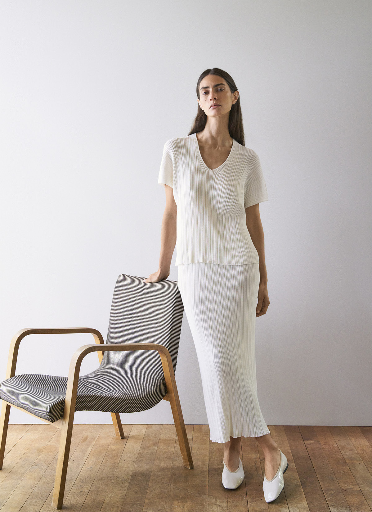 Pullover Rollkragen 1/1 Arm, Off White Frontansicht