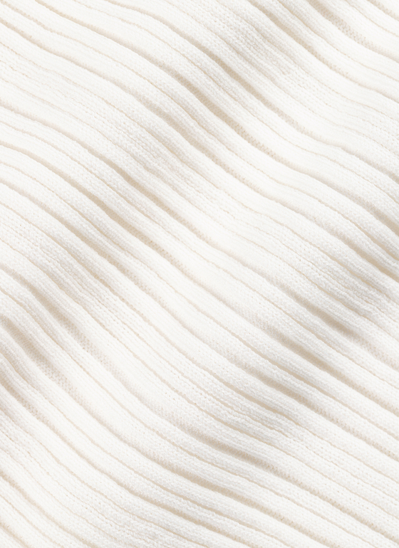 Pullover Rollkragen 1/1 Arm Off White Frontansicht