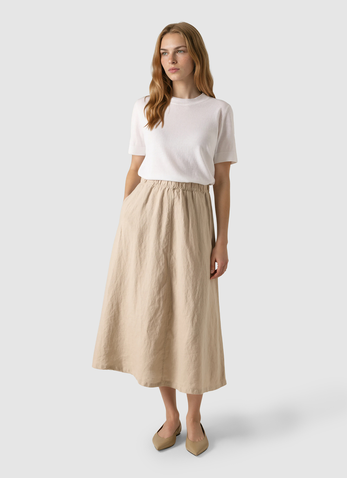 Pullover Rundhals 1/2 Arm, New White Detailansicht 2