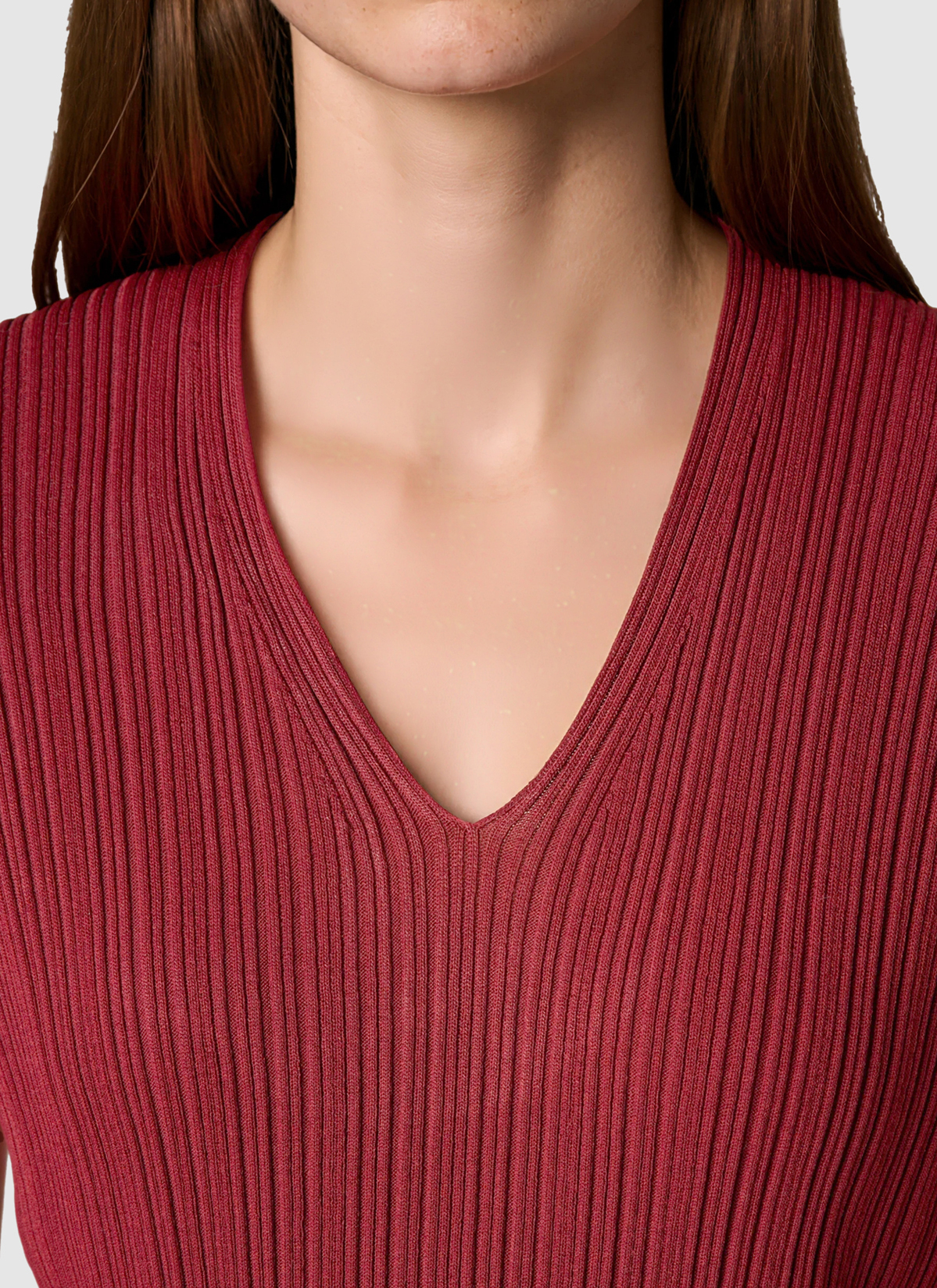 Pullover V-Neck 1/2 Arm, Red Pear Detailansicht 1