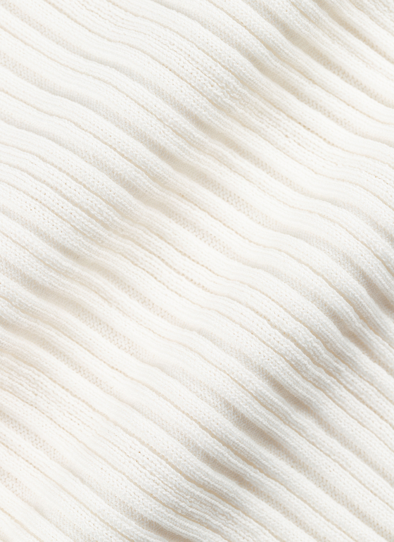 Pullover V-Neck 1/2 Arm Off White Frontansicht