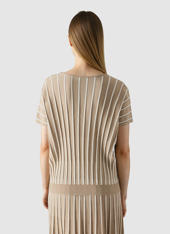 Pullover Rundhals 1/1 Arm French Oak Frontansicht