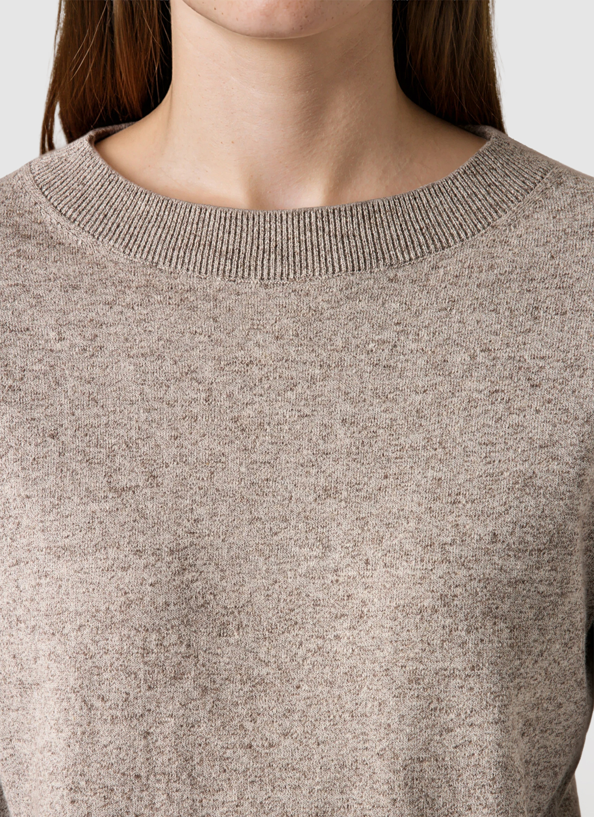Pullover Rundhals 1/1 Arm, Pale Brown Detailansicht 1