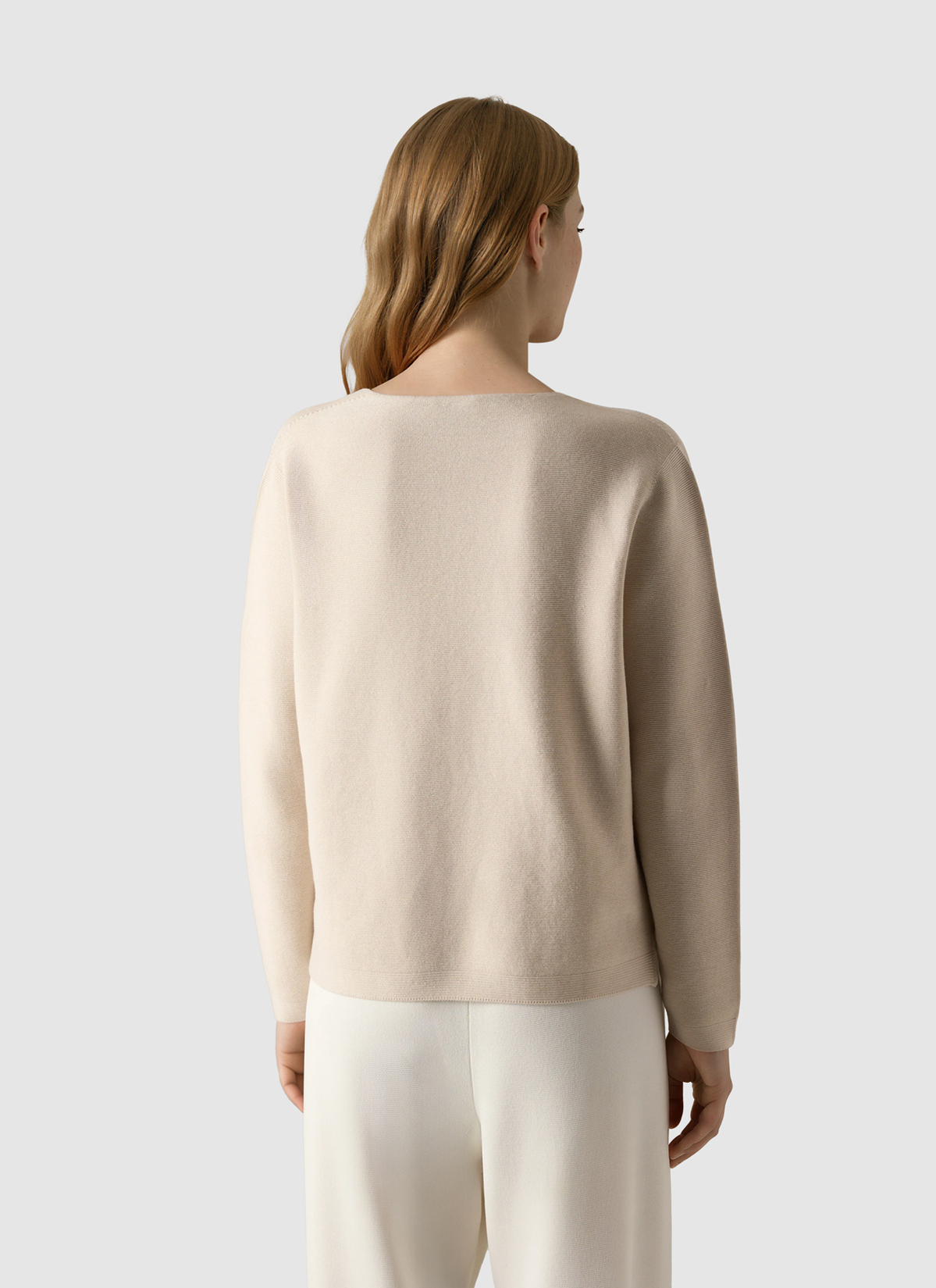 Pullover V-Ausschnitt 1/1 Arm, French Oak Rückansicht