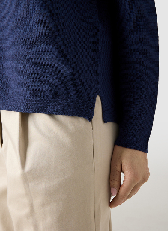 Pullover V-Ausschnitt 1/1 Arm Midnight Sail Frontansicht